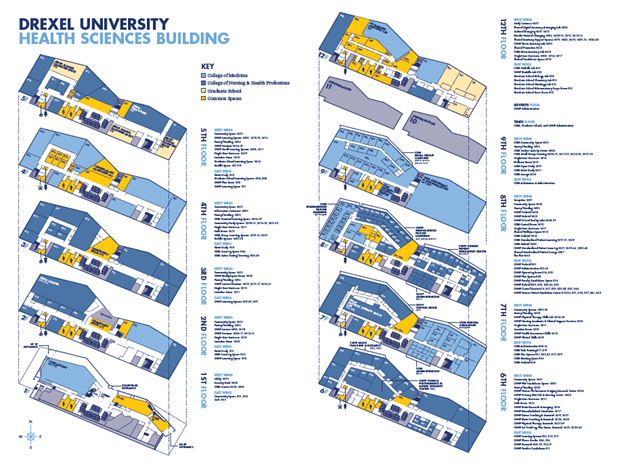 Thumbnail map of Drexel University Health Sciences Building